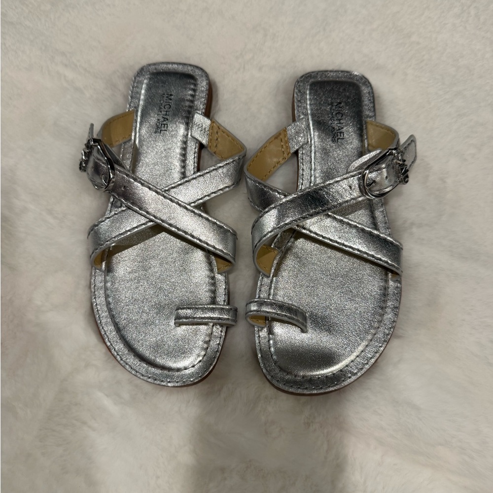 Michael Kors Metallic Silver Sandals 6.5